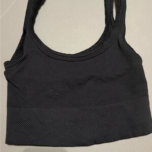 Nikibiki Black Ribbed Halter Crop Top